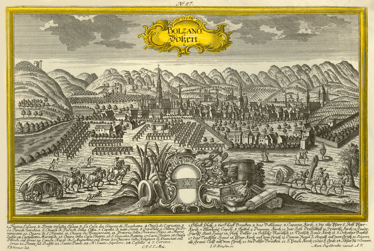 Bolzano, c1740. by Johann Georg Ringlin