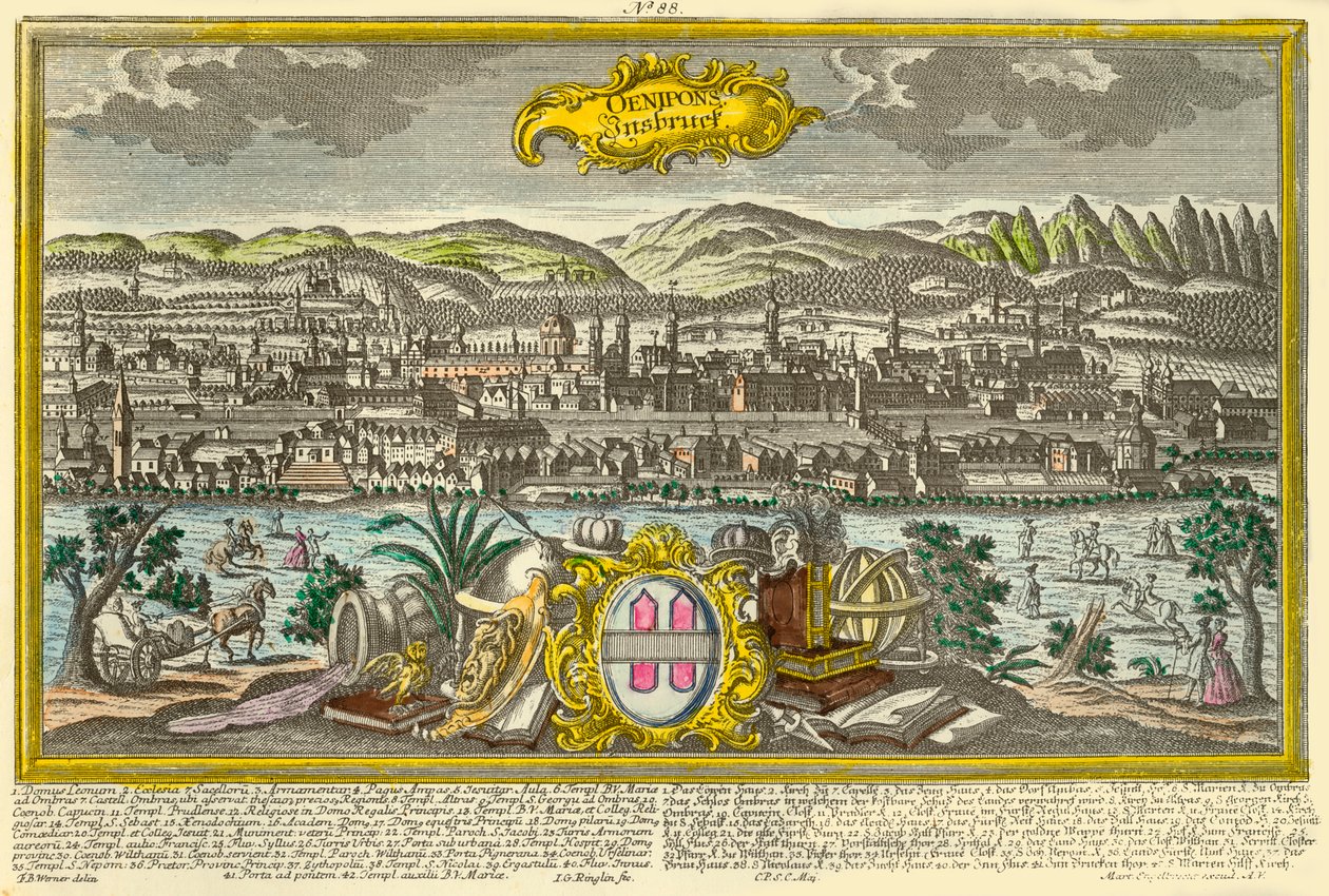 Innsbruck, c1740. by Johann Georg Ringlin