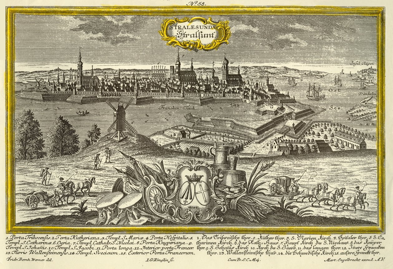 Stralsund, c1740. by Johann Georg Ringlin