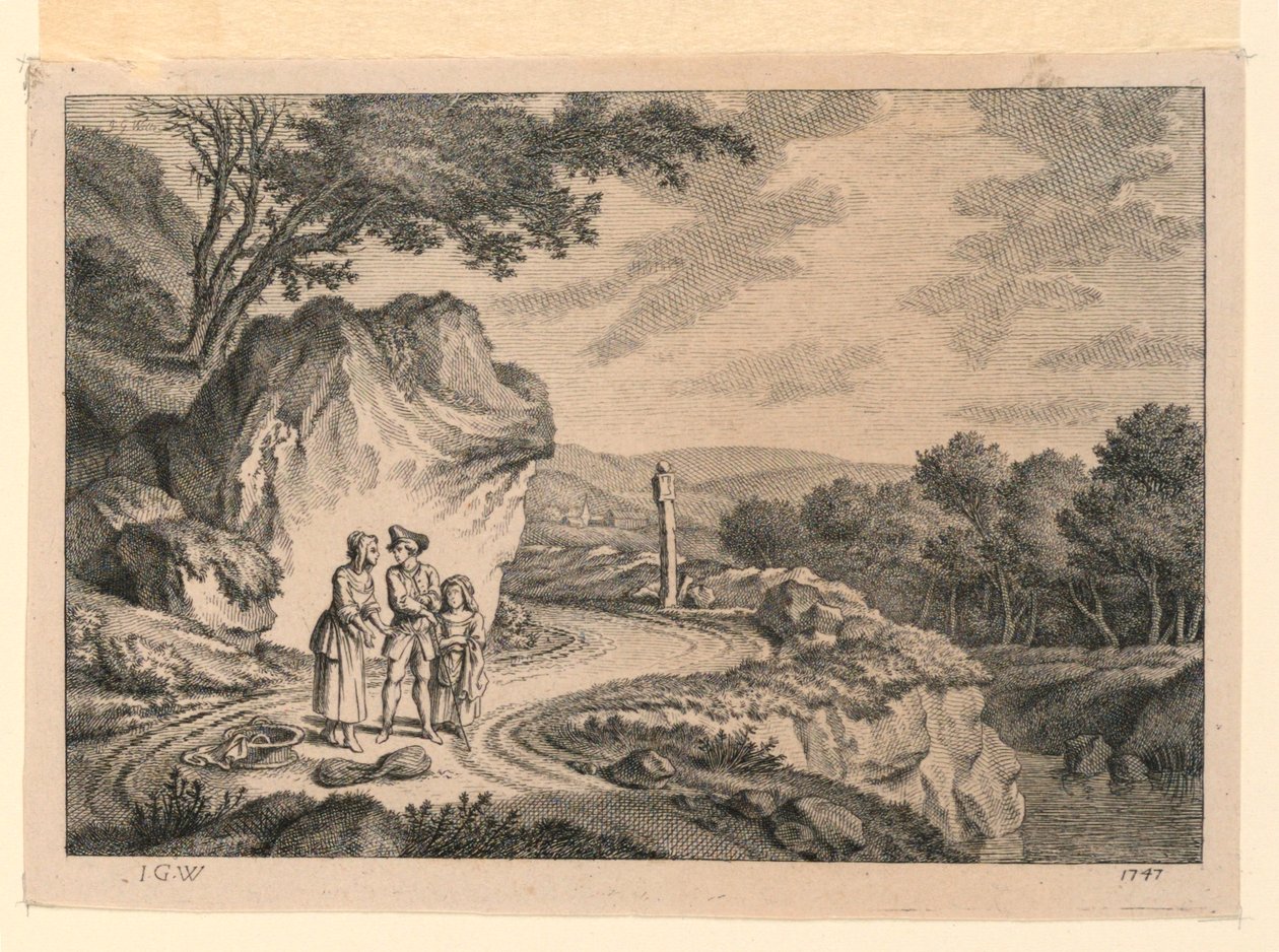 dolambaçlı yol by Johann Georg Wille