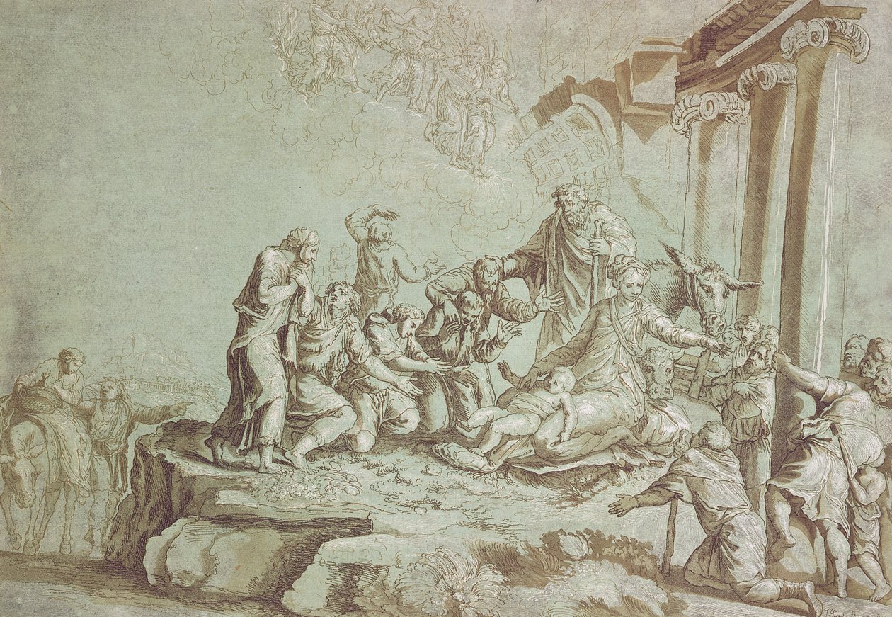 Çobanların hayranlığı by Johann Gottlieb Prestel
