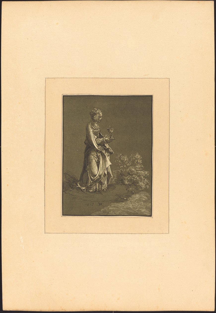 Aziz Barbara by Johann Gottlieb Prestel after Albrecht Altdorfer