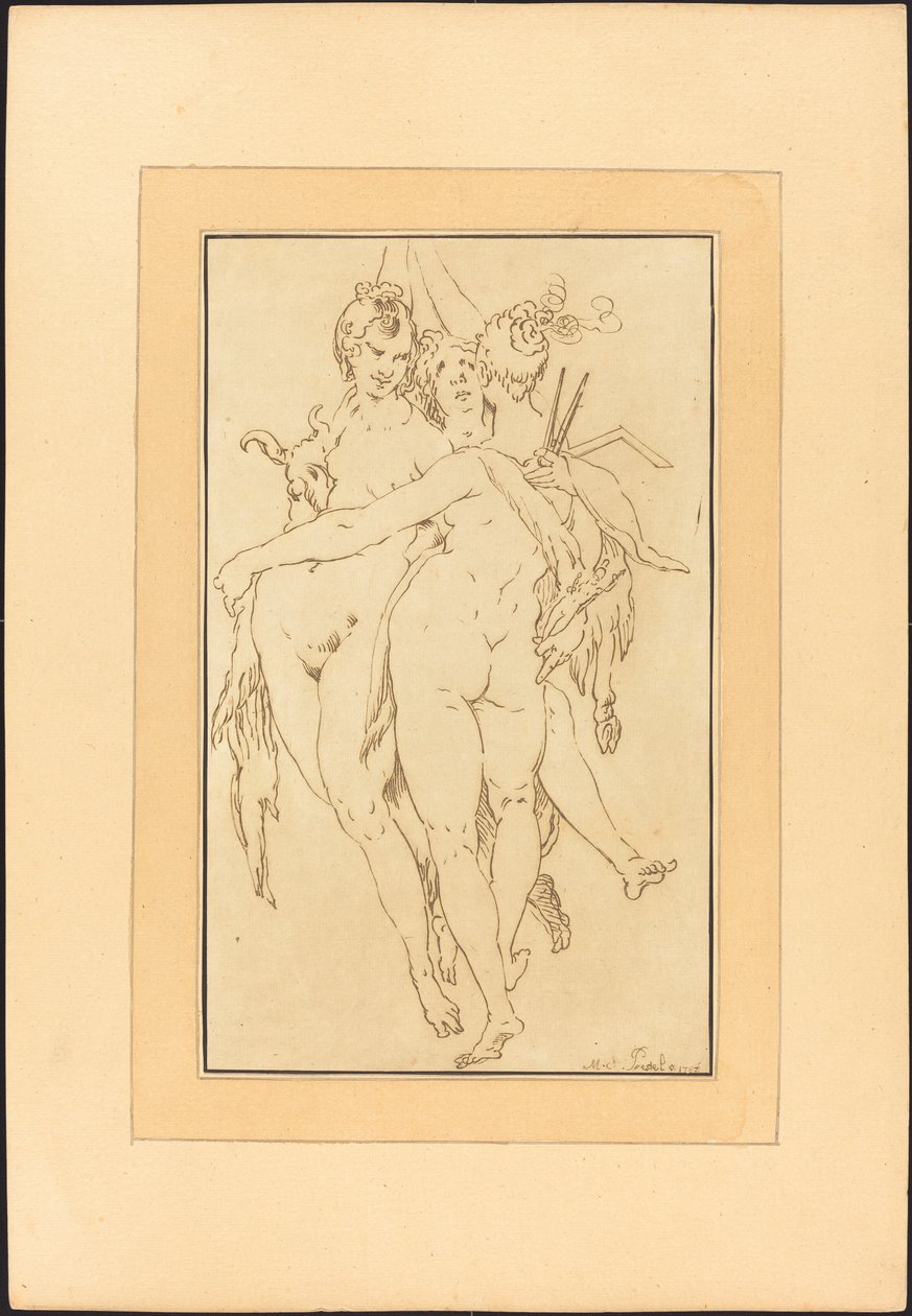 Heykel, Resim, Mimari by Johann Gottlieb Prestel after Bartholomaeus Spranger