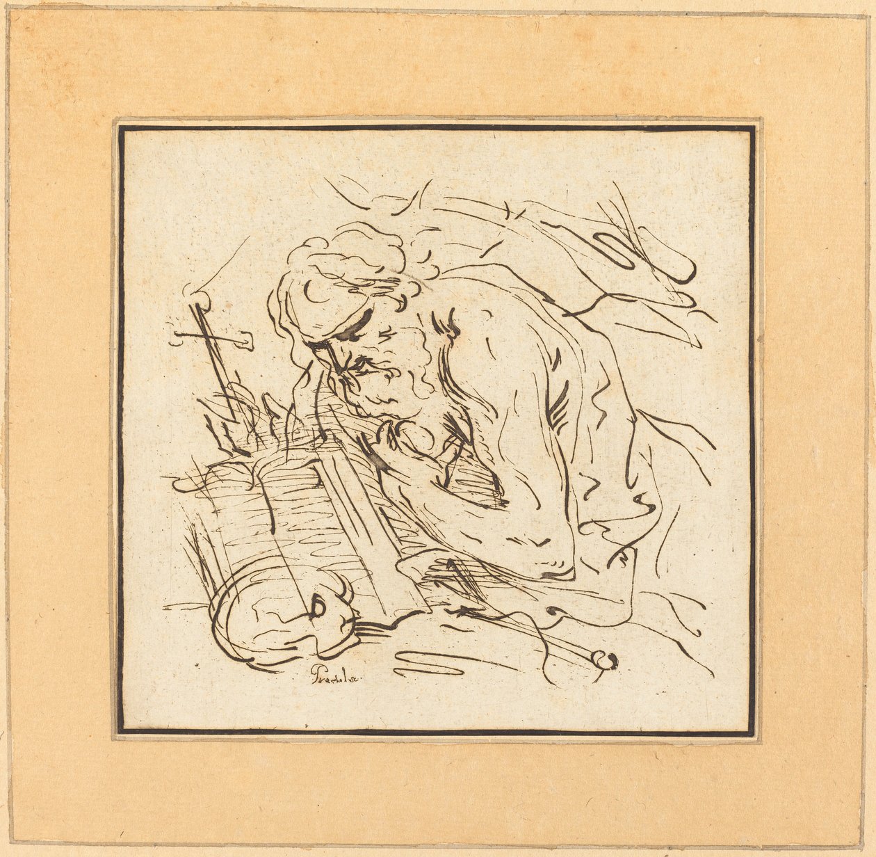 Aziz Jerome by Johann Gottlieb Prestel after Domenichino