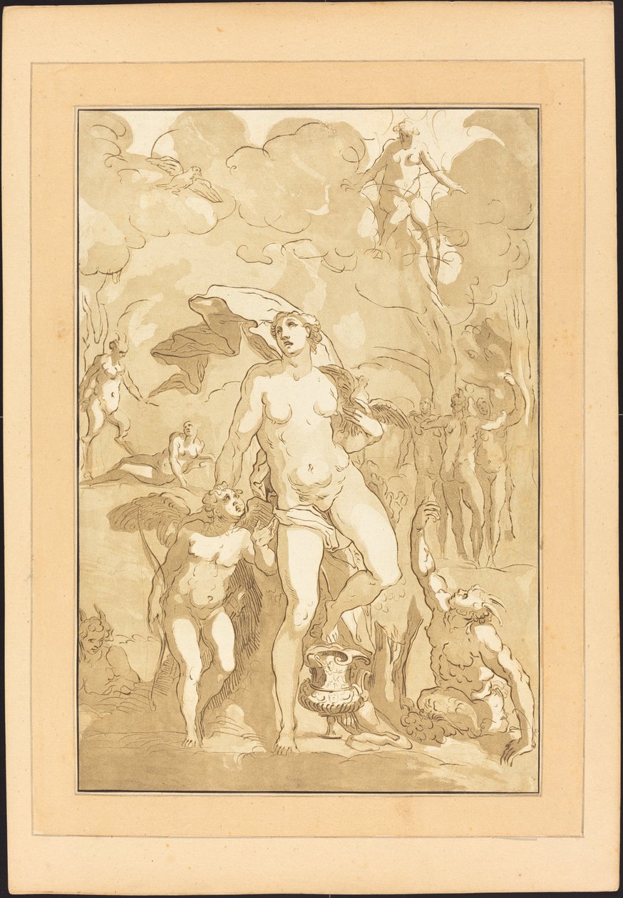 Venüs by Johann Gottlieb Prestel after Jacopo Ligozzi