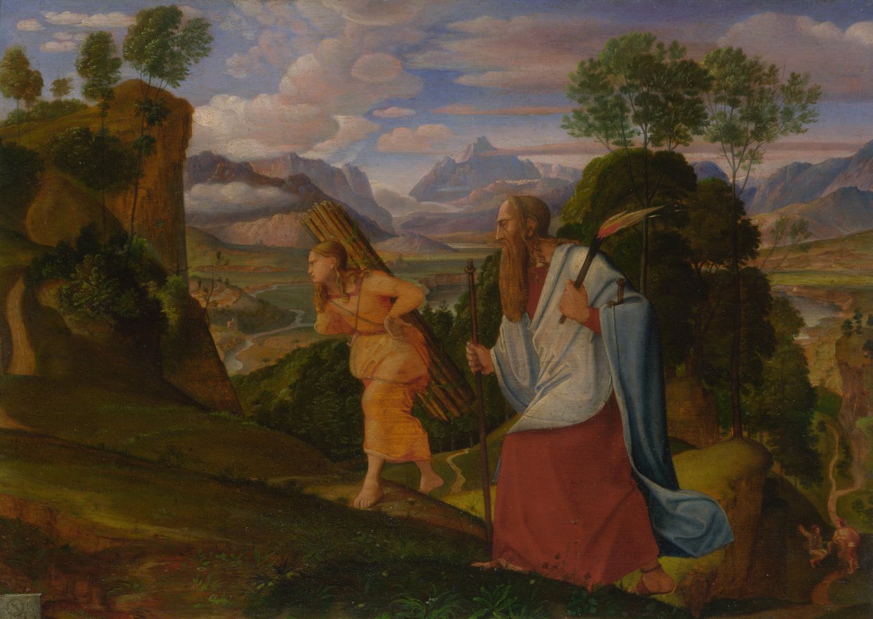 İbrahim ve İshak, 1817 by Johann Heinrich Ferdinand Olivier