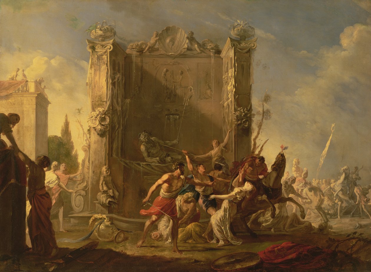 Sabine Kadınlarına Tecavüz by Johann Heinrich Schönfeld