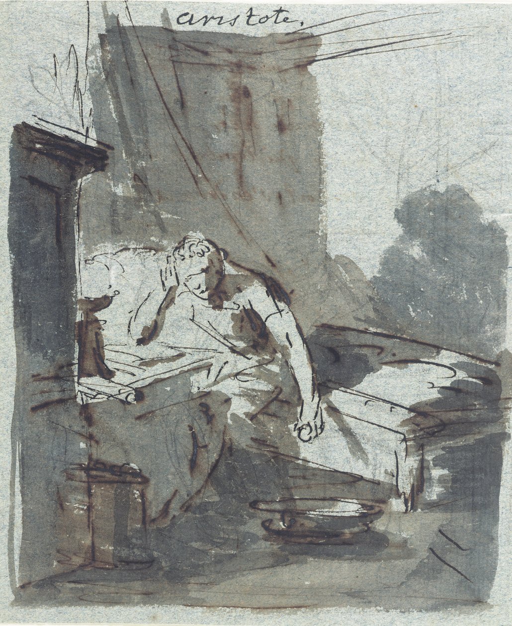 Aristoteles (grafit, mürekkep ve kağıt üzerinde yıkama) by Johann Heinrich Tischbein