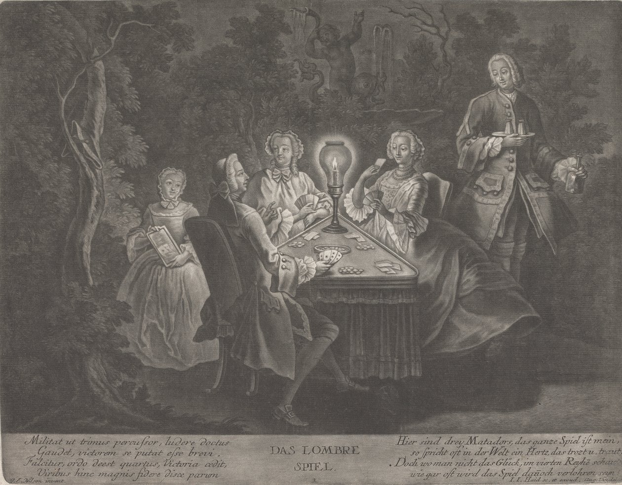 Lombre Oyunu by Johann Jacobus Haid