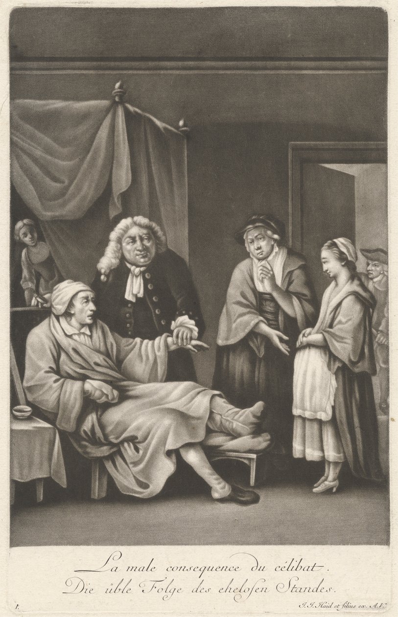 Bekarlığın kötü sonucu by Johann Jacobus Haid
