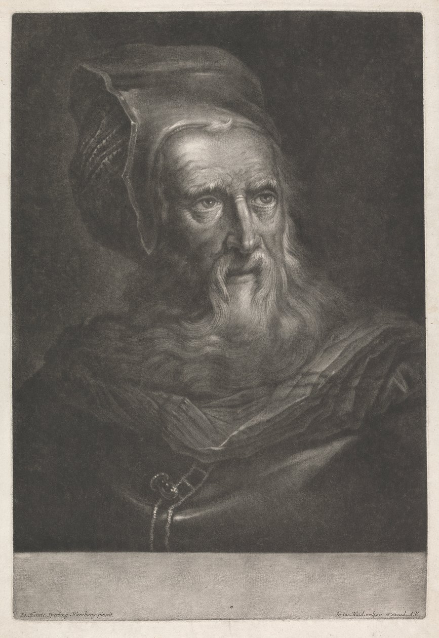 şapka giyen adam by Johann Jacobus Haid