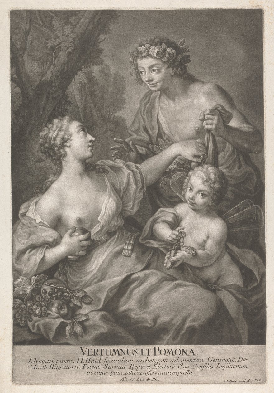 Vertumnus ve Pomona by Johann Jacobus Haid