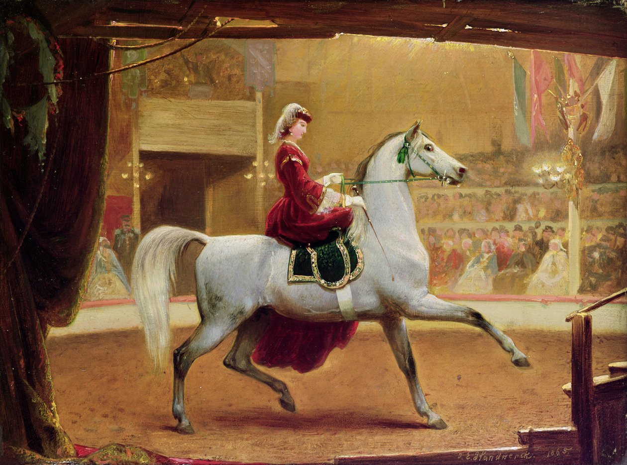Sirk Binicisi, 1865 by Johann Jakob Eduard Handwerk