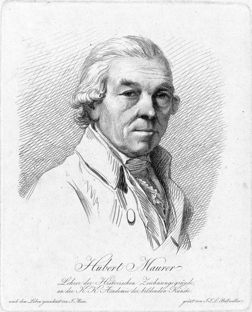 Tasvir edilen kişi: Hubert Maurer by Johann Jakob Laurenz Billwiller