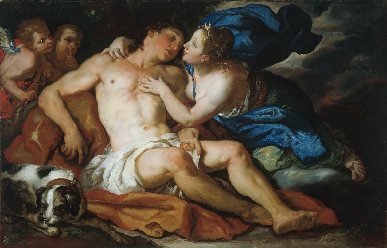Diana ve Endymion, 169095. by Johann Michael Rottmayr