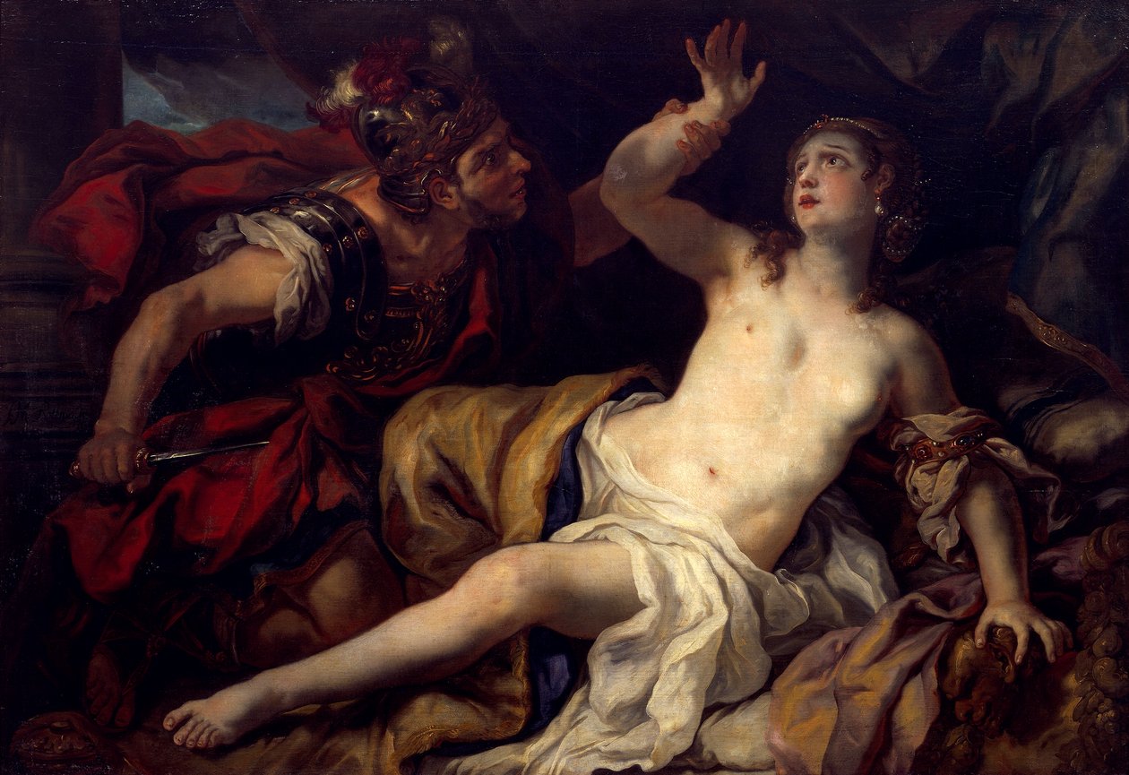 Tarquin ve Lucretia by Johann Michael Rottmayr