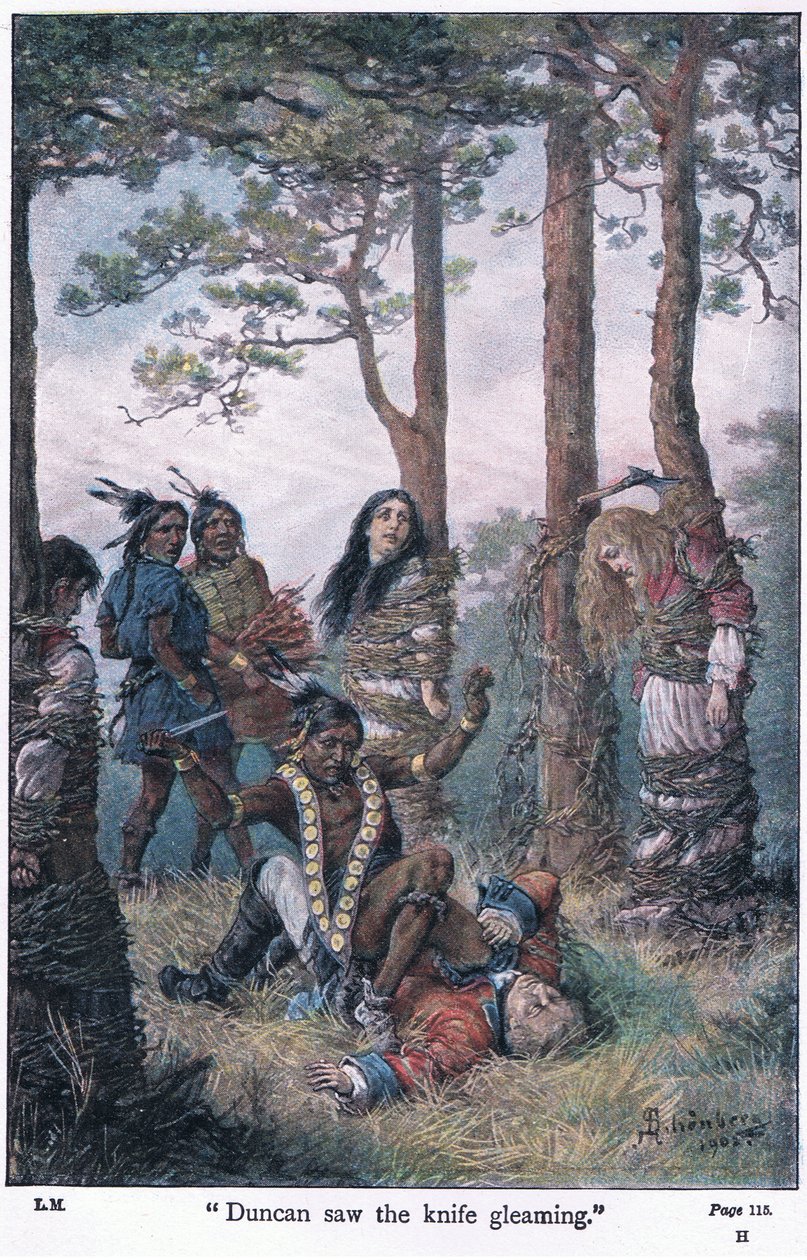 Duncan bıçağın parladığını gördü, 1910 by Johann Nepomuk Schonberg