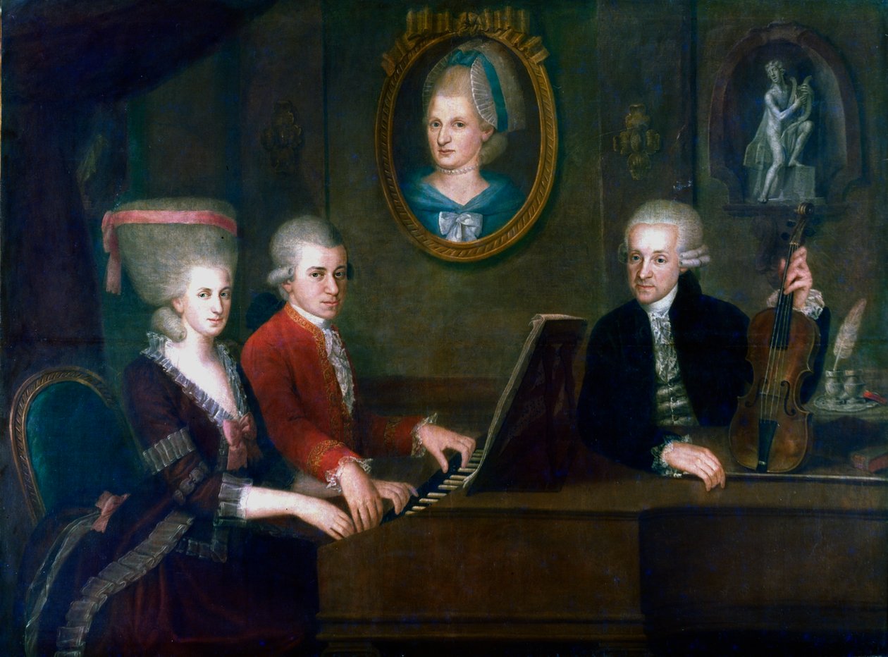 Mozart Ailesi, 1780-1781 by Johann Nepomuk della Croce
