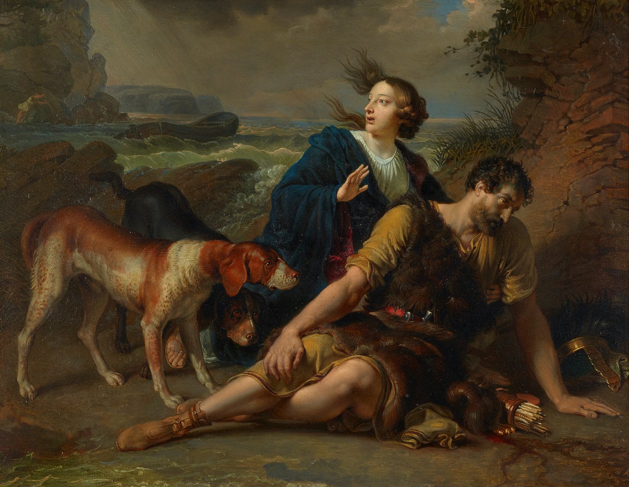 Arindal ve Daura by Johann Peter Krafft
