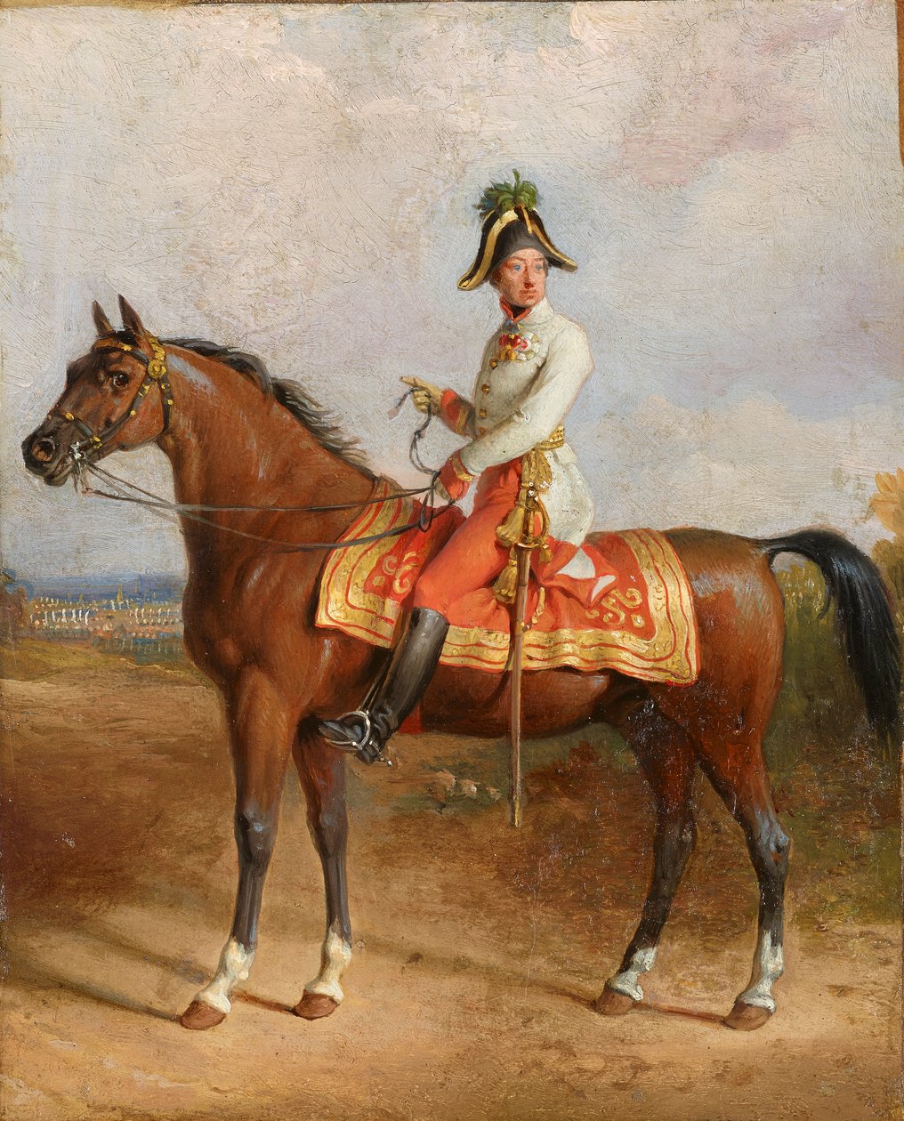 Arşidük Carl at sırtında by Johann Peter Krafft