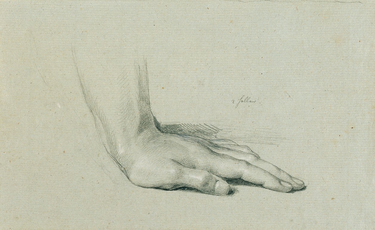 "Arindal ve Daura" için el çalışması by Johann Peter Krafft