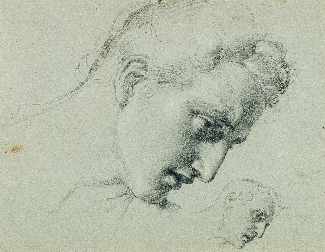 "Arindal ve Daura" için baş çalışma by Johann Peter Krafft