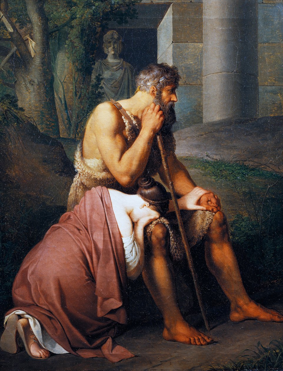 Oidipus ve Antigone by Johann Peter Krafft
