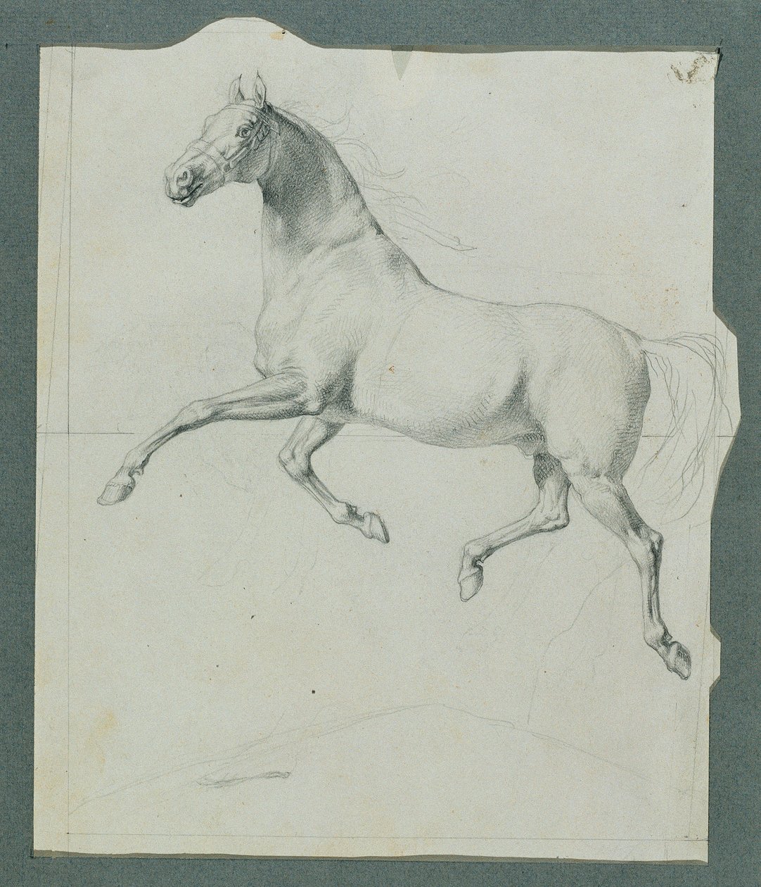 "Rüdiger ve Angelika" için at çalışması by Johann Peter Krafft