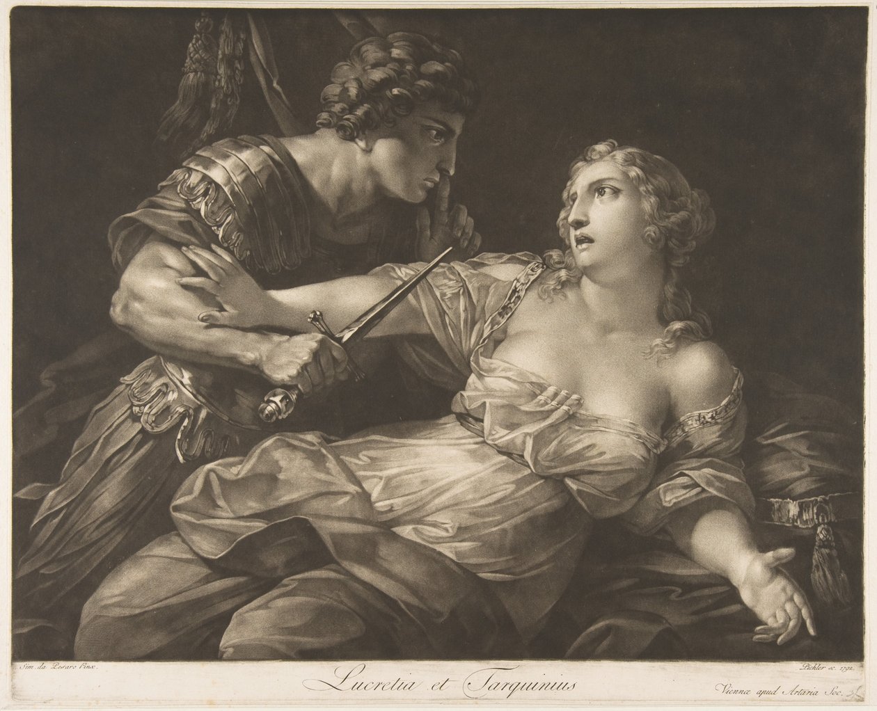 Tarquin ve Lucretia, 1792. by Johann Peter Pichler