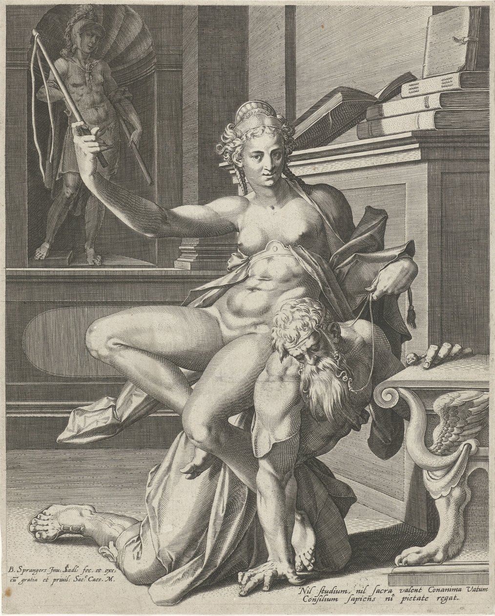 Aristoteles ve Phyllis by Johann Sadeler (I)