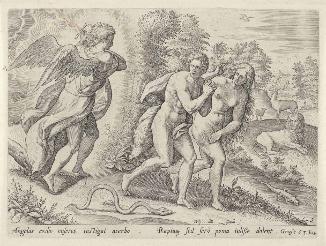 Cennetten kovulma by Johann Sadeler (I)