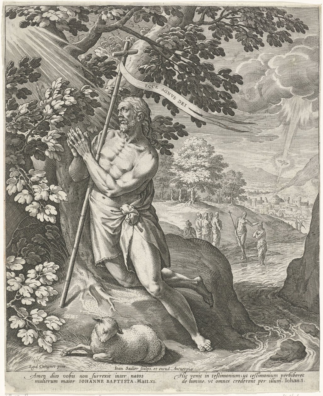 Çölde Vaftizci Yahya by Johann Sadeler (I)
