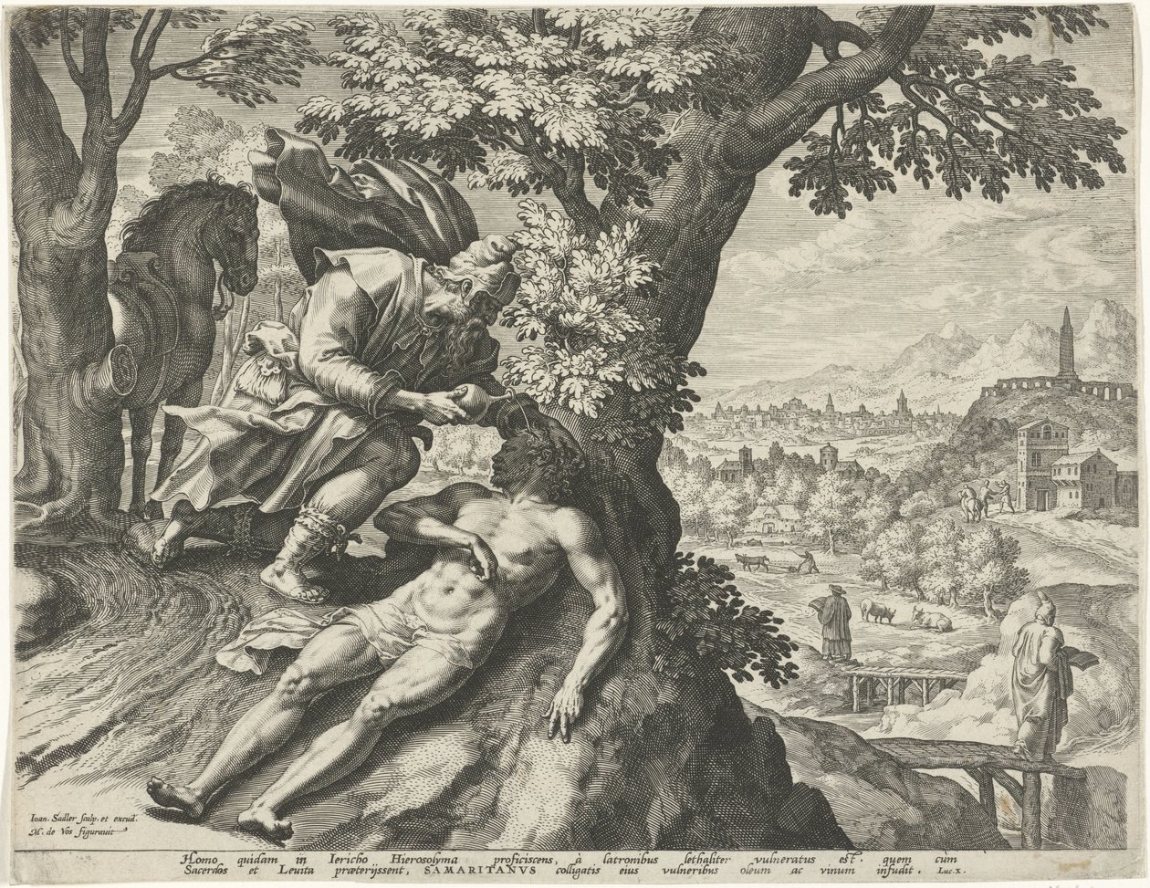 İyi Samiriyeli benzetmesi by Johann Sadeler (I)