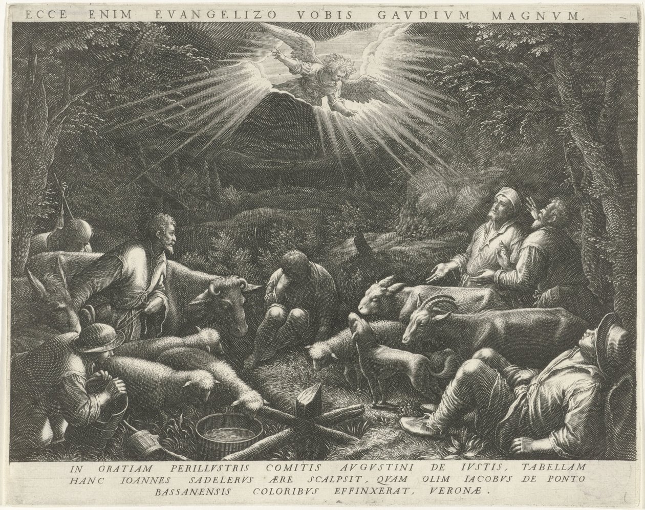 Çobanlara Duyuru by Johann Sadeler (I)