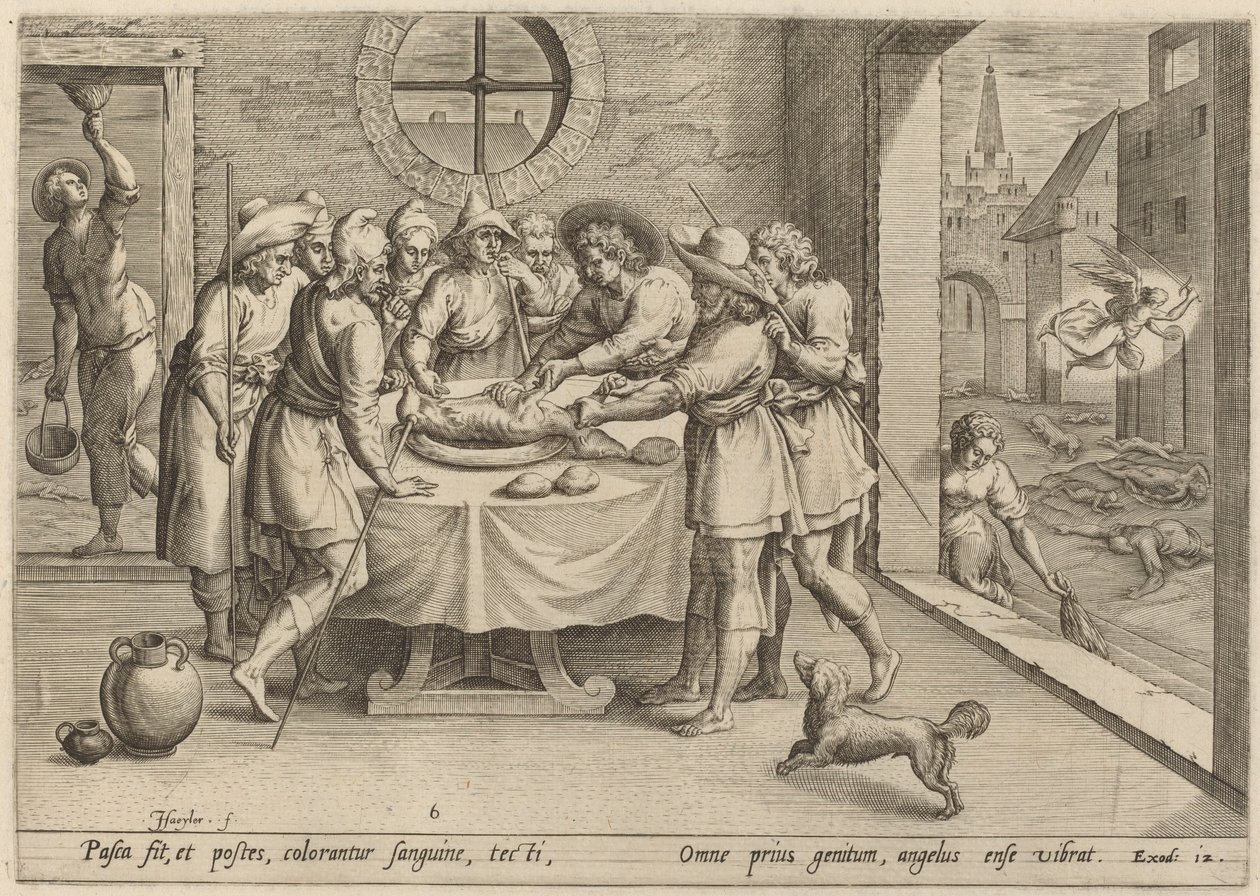 Fısıh için hazırlık, 1585. by Johann Sadeler I