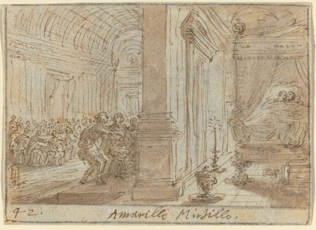 Amaryllis ve Yabanmersini, 1640. by Johann Wilhelm Baur
