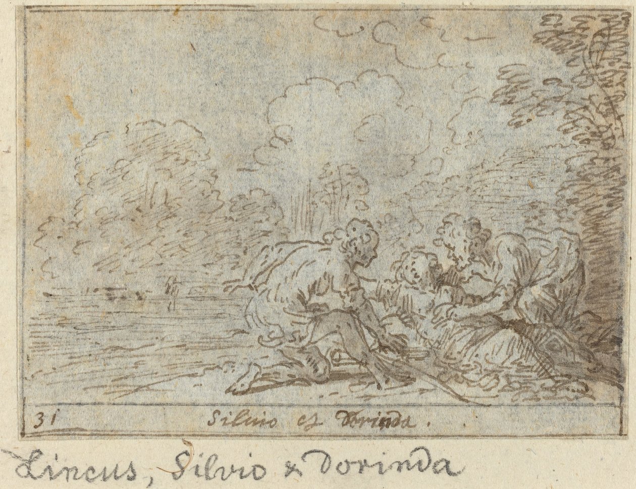 Linco, Silvio ve Dorinda, 1640. by Johann Wilhelm Baur