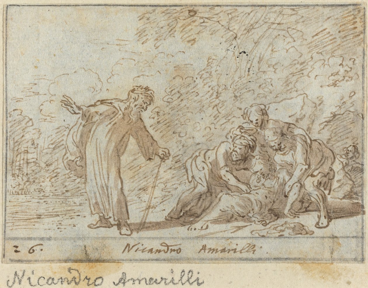 Nicandro ve Amarilli, 1640. by Johann Wilhelm Baur