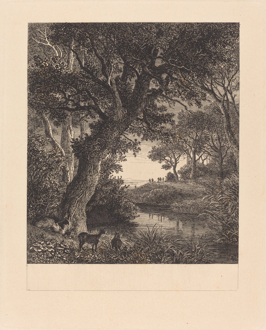 Ormandan Ayrılan Avcılar by Johann Wilhelm Schirmer