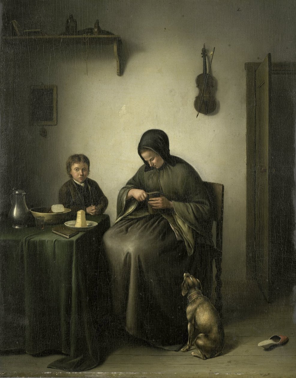 Kadın Dilimleme Ekmek by Johannes Christiaan Janson