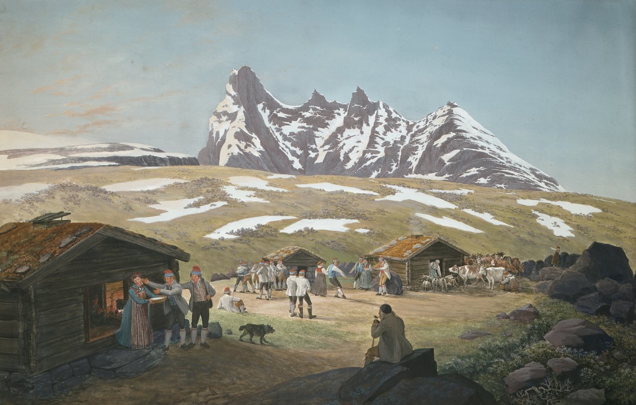 Skagastølstindane altında mera yaşamı by Johannes Flintoe
