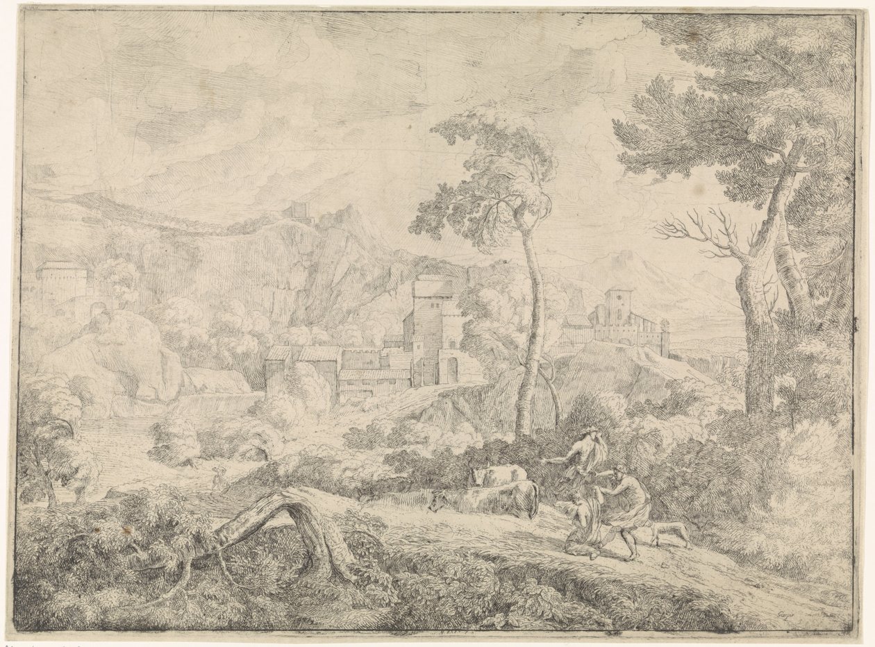 Fırtınada Üç Çoban by Johannes Gottlieb Glauber
