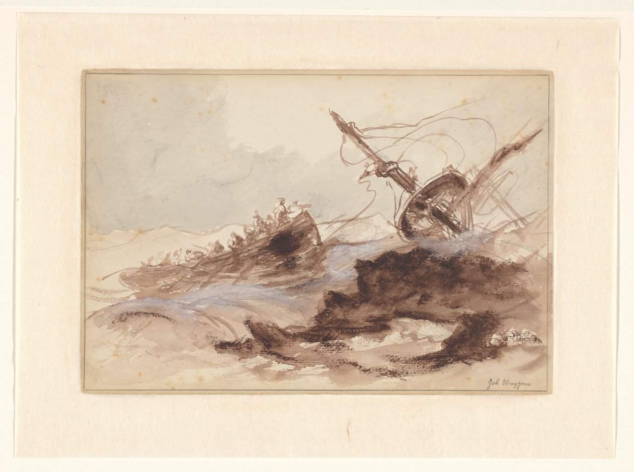 gemi enkazı by Johannes Huygens (signed by artist)