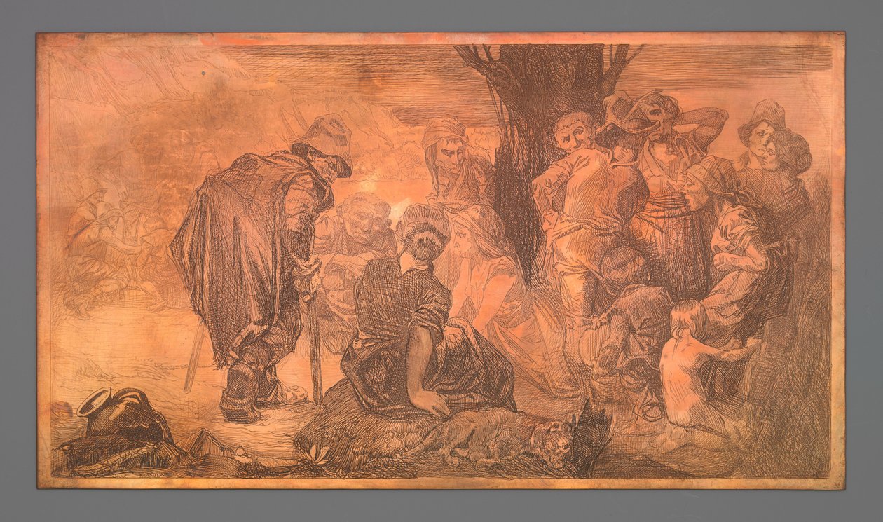 Ağaçta bir grup erkek ve kadın by Johannes Josephus Aarts