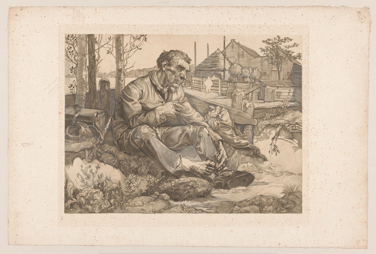 Adam çiftlikte dinlenme by Johannes Josephus Aarts