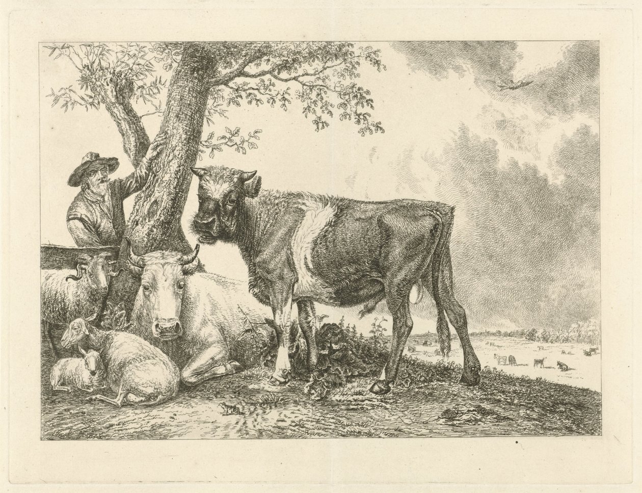 Boğa ve Çiftçi by Johannes Mock