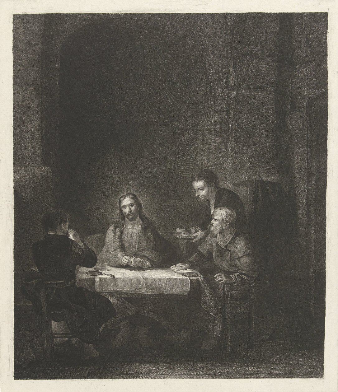 Emmaus'ta yemek by Johannes Pieter de Frey