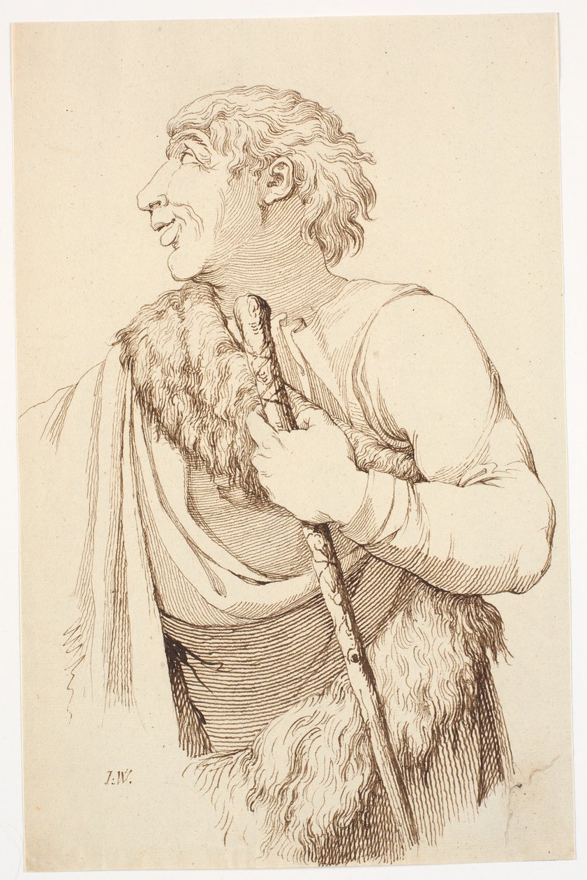 Elinde personel ile çoban by Johannes Wiedewelt