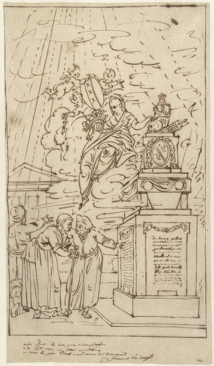 Bir cenaze anıtındaki rakamlar by Johannes van Dregt