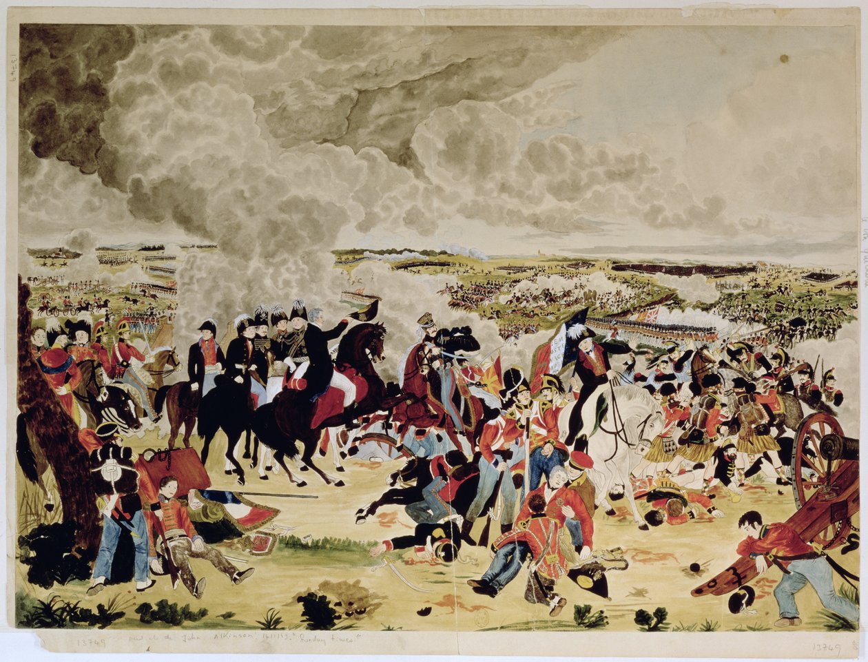 Waterloo Savaşı, 18 Haziran 1815, Sunday Times, 21 Temmuz 1888 (kağıt üzerinde wc) by John Alkinson